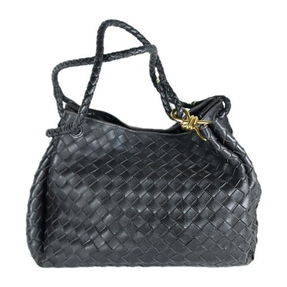 Bottega Veneta Parachute Large dark Brown Woven Leather Hobo Shoulder Handbag - Picture 1 of 16